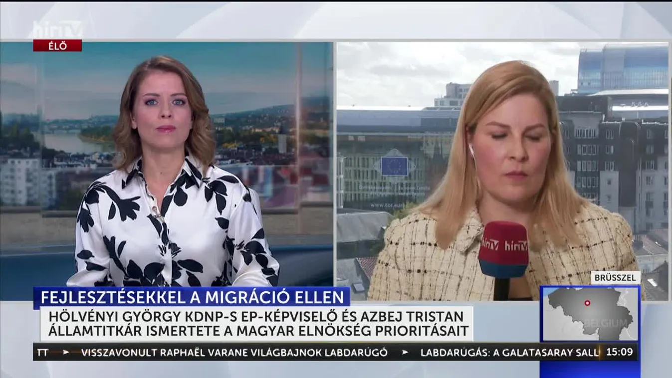 HÖLVÉNYI GYÖRGY KDNP-S EP-KÉPVISELŐ ÉS AZBEJ TRISTAN ÁLLAMTITKÁR ISMERTETE A MAGYAR ELNÖKSÉG PRIORITÁSAIT