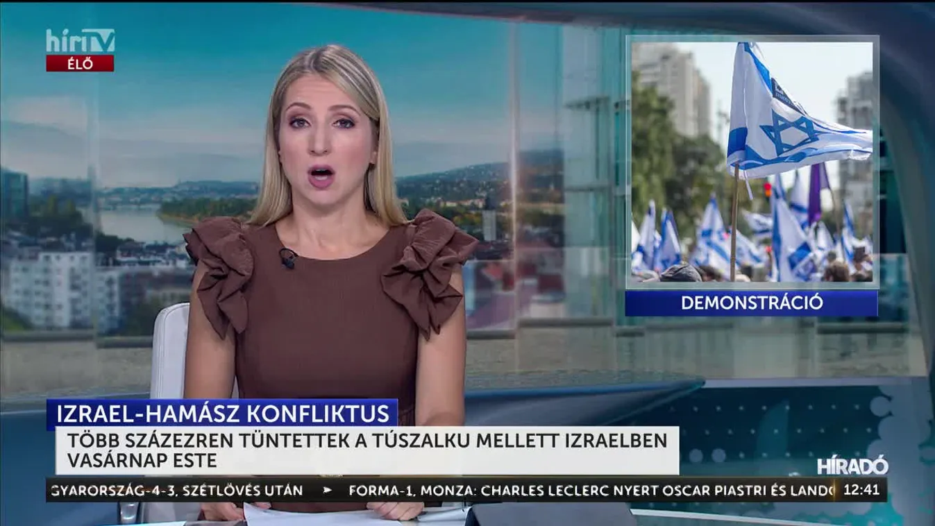 Több százezren tüntettek a túszalku mellett Izraelben vasárnap este