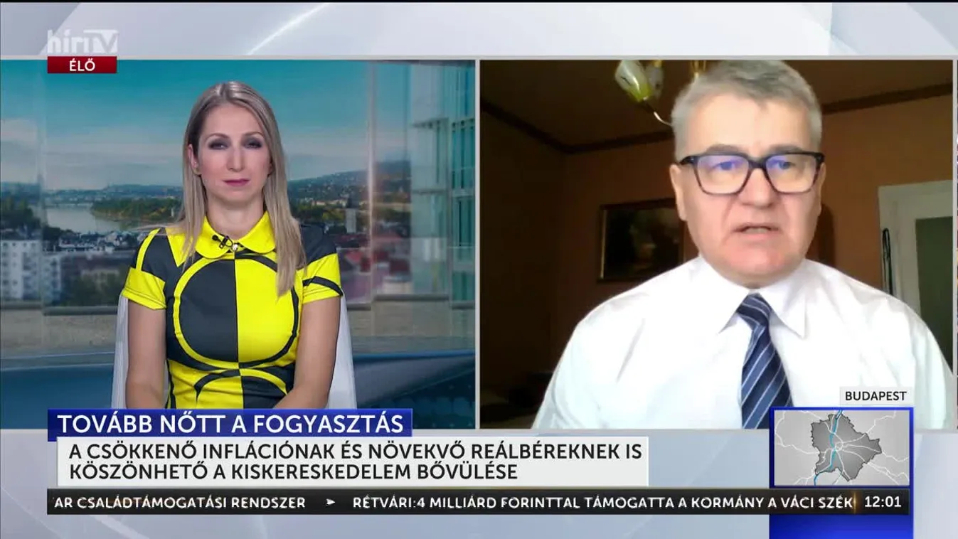 A csökkenő inflációnak és növekvő reálbéreknek is köszönhető a kiskereskedelem bővülése