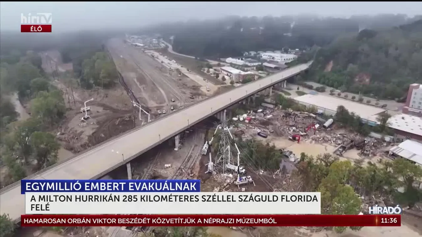 A Milton hurrikán 285 kilométeres széllel száguld Florida felé