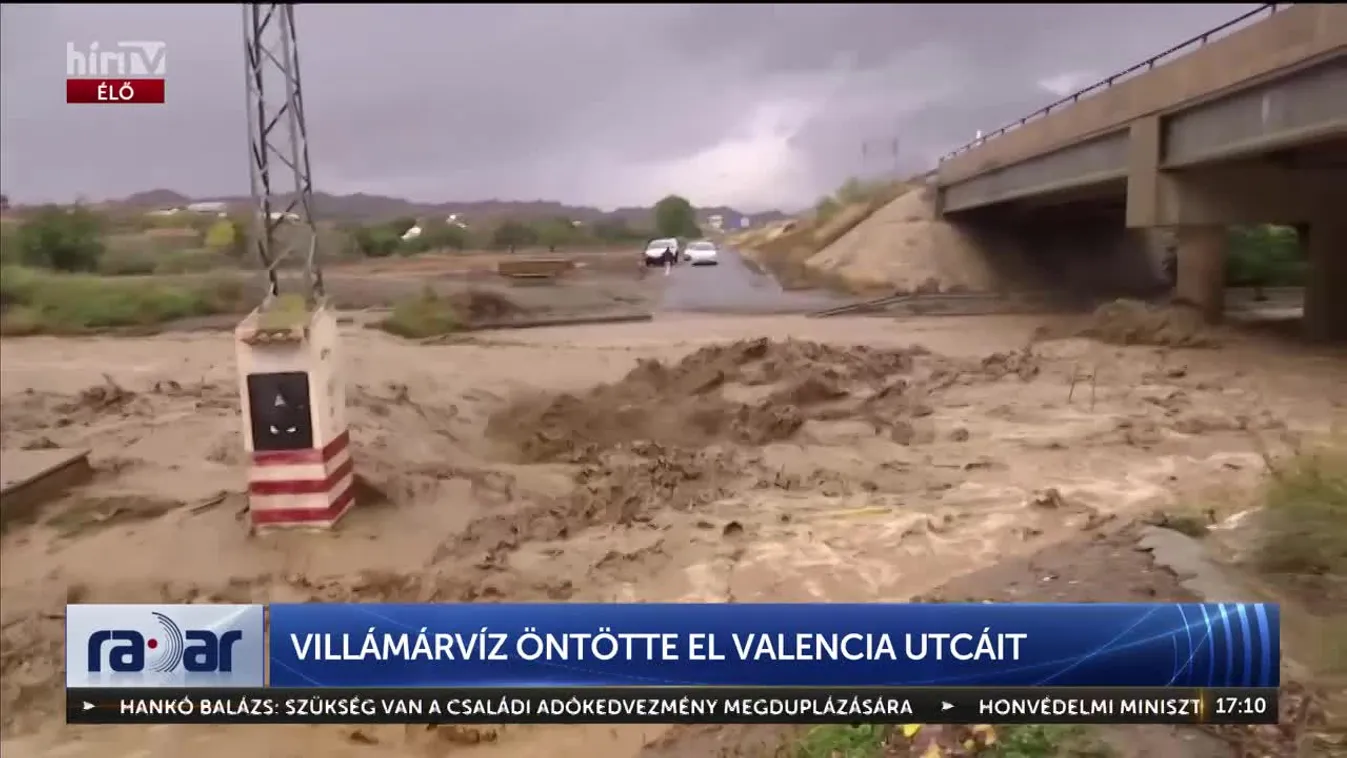 RADAR - VILLÁMÁRVÍZ ÖNTÖTTE EL VALENCIA UTCÁIT