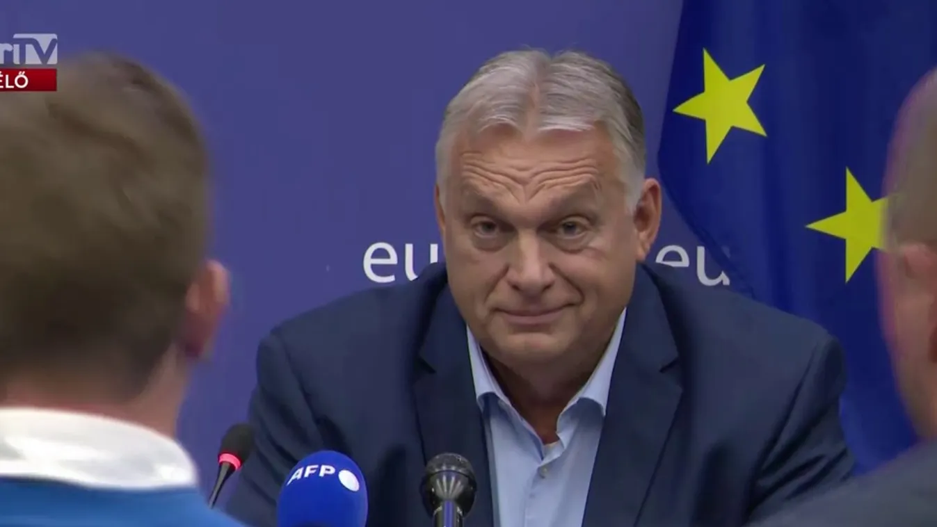 Szélsőbalos DK-s aktivista zavarta meg Orbán Viktor nemzetközi sajtótájékoztatóját Strasbourgban + videó