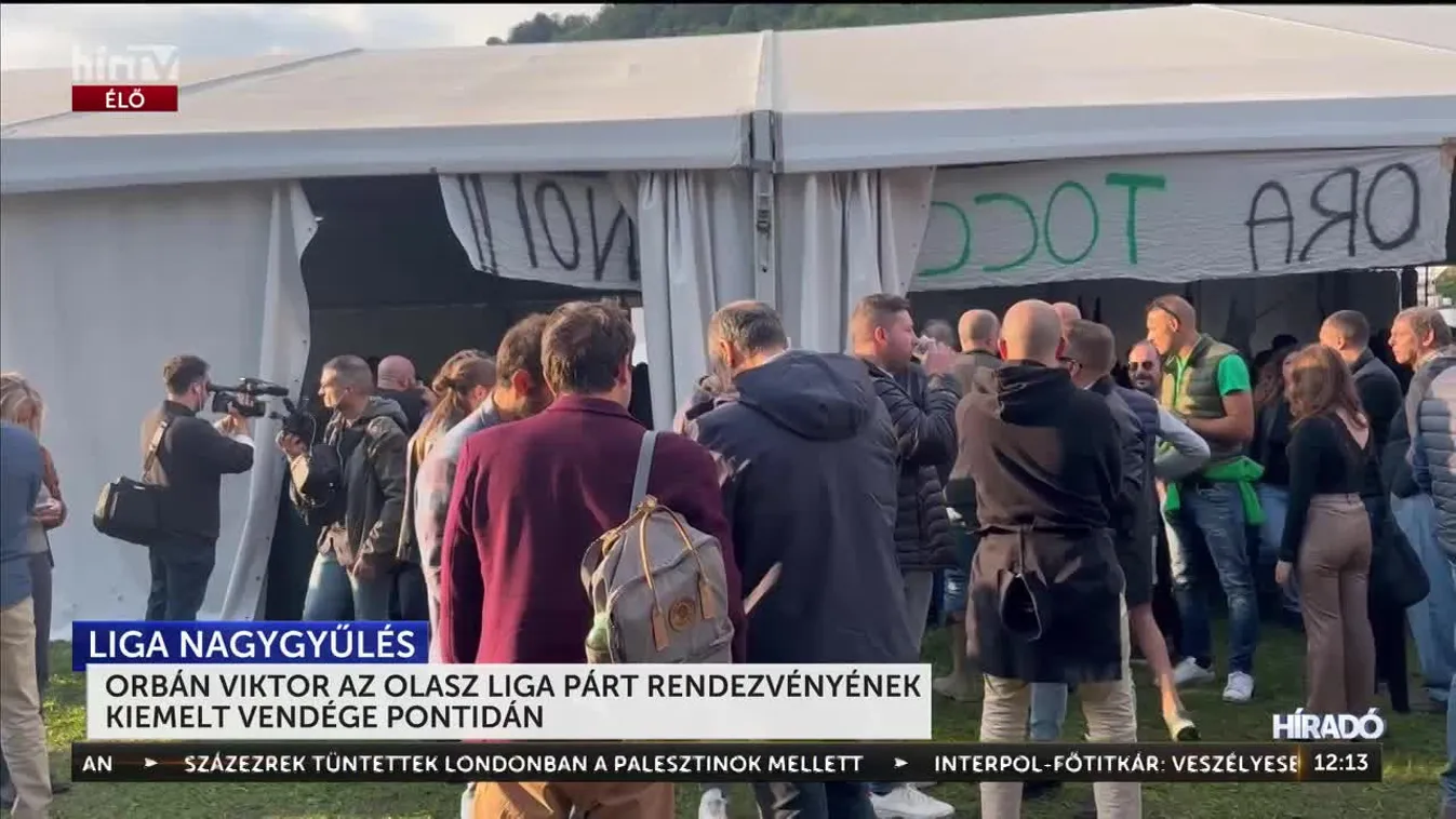 Orbán Viktor volt az olasz Liga párt rendezvényének kiemelt vendége Pontidán