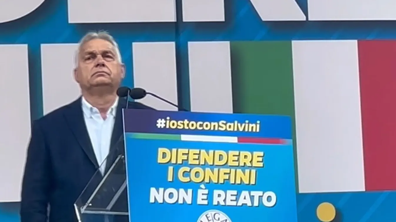 Orbán Viktor kiemelt vendég volt Matteo Salvini olasz miniszterelnök-helyettes pártjának rendezvényén + videó