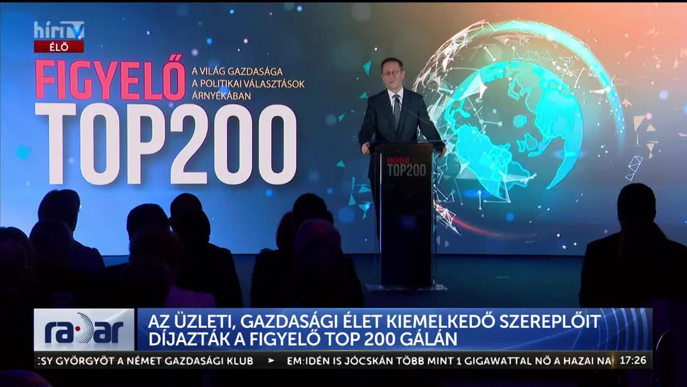 Radar - AZ ÜZLETI, GAZDASÁGI ÉLET KIEMELKEDŐ SZEREPLŐIT DÍJAZTÁK A FIGYELŐ TOP 200 GÁLÁN