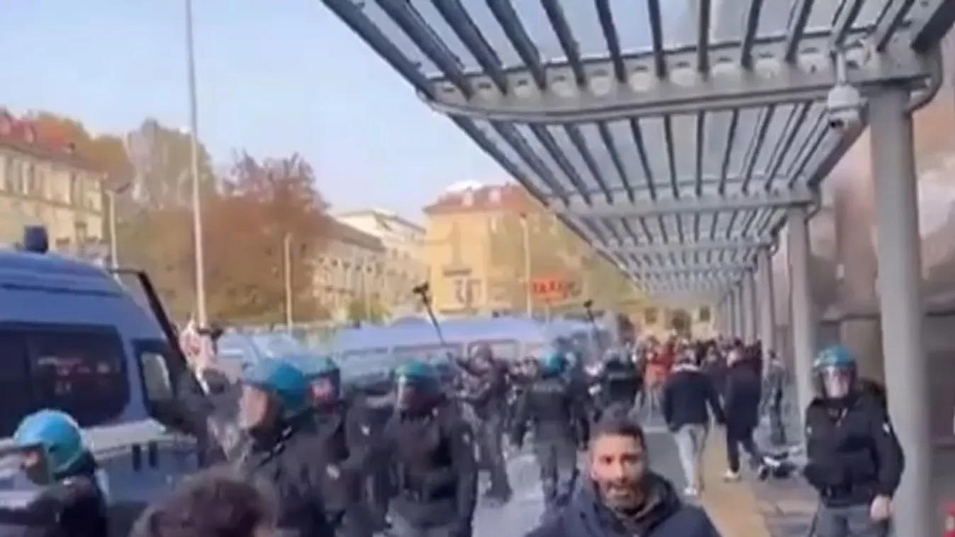 Erőszakba fulladt a szakszervezetek demonstrációja Olaszországban + videó