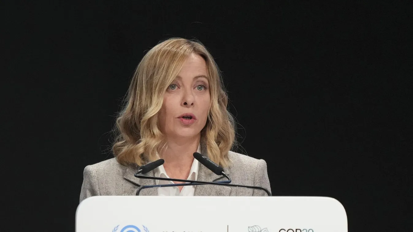 Jelenleg a fosszilis tüzelőanyagoknak még nincs alternatívájuk – mondta Giorgia Meloni a COP29-en