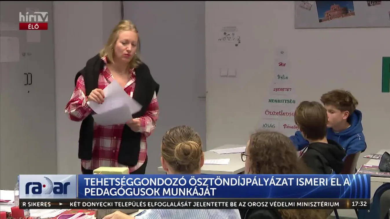 Radar – Tehetséggondozó ösztöndíjpályázat ismeri el a pedagógusok munkáját