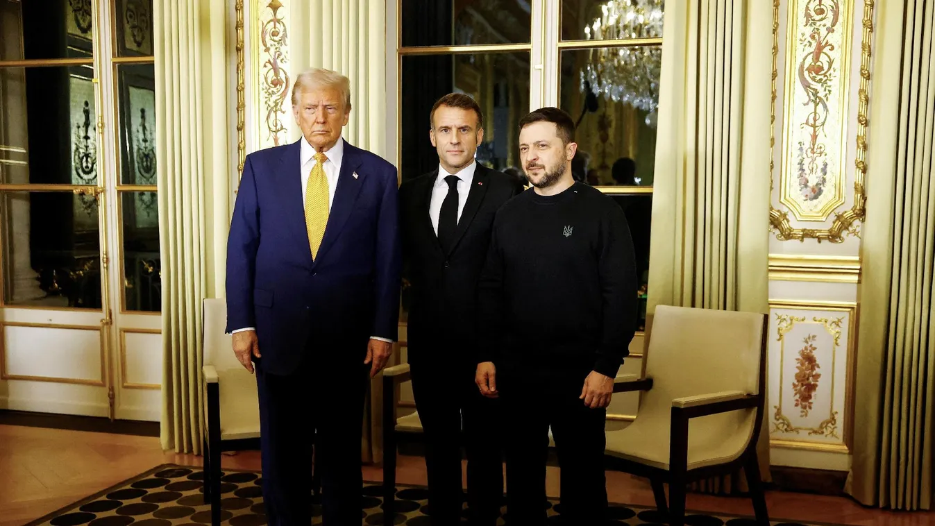 A Notre-Dame szombati avatója alkalmából a francia elnöki palotában találkozott Donald Trump és Volodimir Zelenszkij