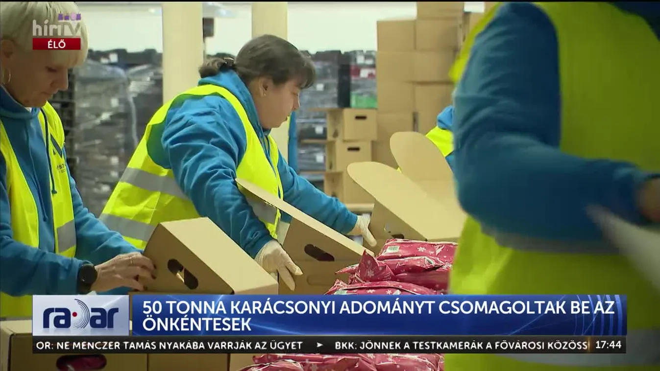 Radar - 50 tonna karácsonyi adományt csomagoltak be az önkéntesek