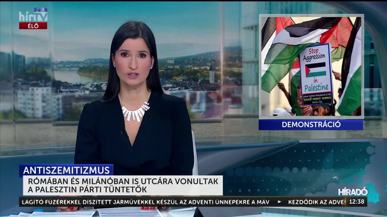 Rómában és Milánóban is utcára vonultak a palesztin párti tüntetők