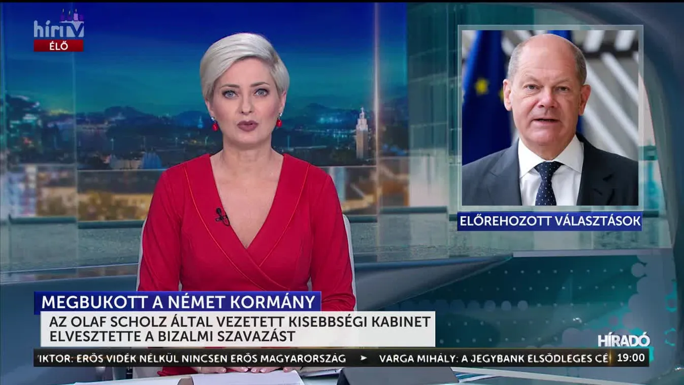 Az Olaf Scholz által vezetett kisebbségi kabinet elvesztette a bizalmi szavazást