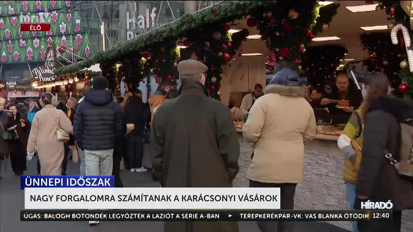 Nagy forgalomra számítanak a karácsonyi vásárok