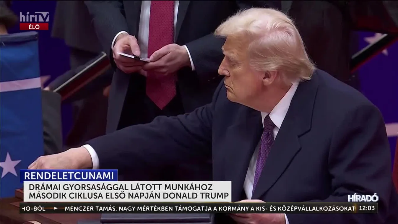 Drámai gyorsasággal látott munkához második ciklusa első napján Donald Trump