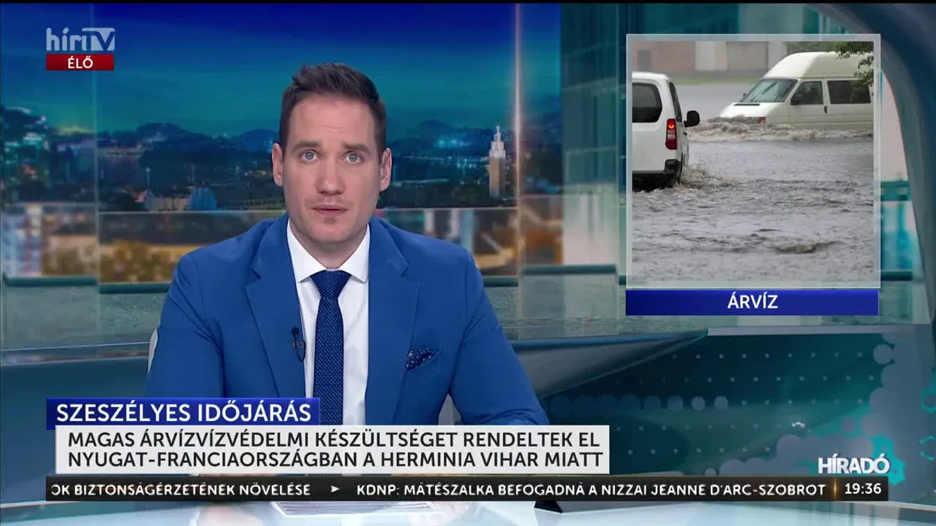 MAGAS ÁRVÍZVÍZVÉDELMI KÉSZÜLTSÉGET RENDELTEK EL NYUGAT-FRANCIAORSZÁGBAN A HERMINIA VIHAR MIATT