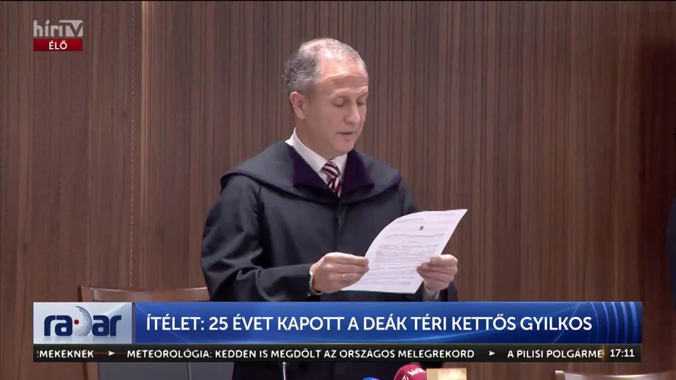 Radar - Ítélet: 25 évet kapott a Deák téri kettős gyilkos