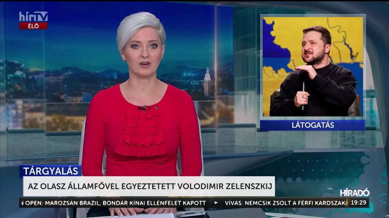 AZ OLASZ ÁLLAMFŐVEL EGYEZTETETT VOLODIMIR ZELENSZKIJ