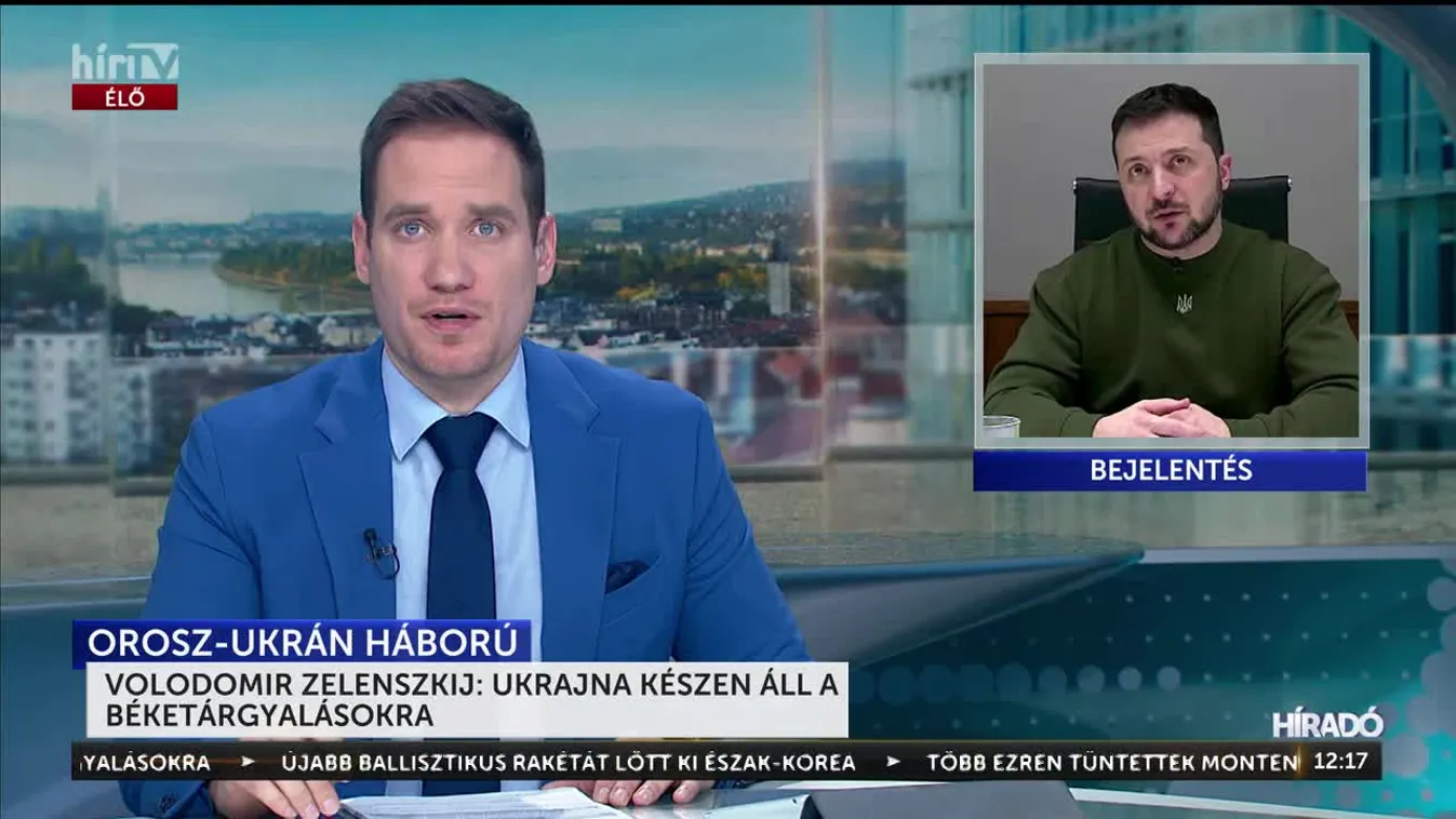 Volodomir Zelenszkij: Ukrajna készen áll a béketárgyalásokra