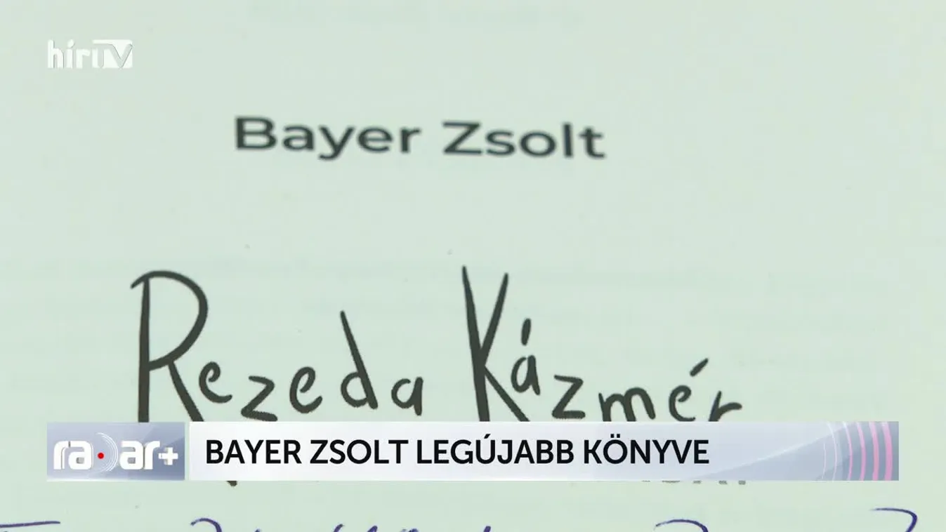 Radar+ Bayer Zsolt legújabb könyve