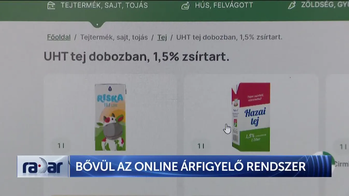 RADAR - BŐVÜL AZ ONLINE ÁRFIGYELŐ RENDSZER