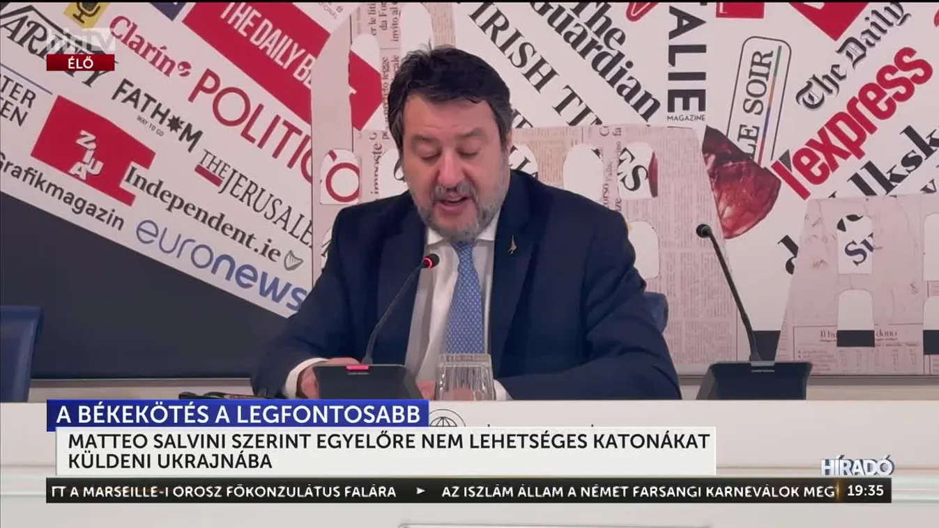 Matteo Salvini szerint egyelőre nem lehetséges katonákat küldeni Ukrajnába + videó