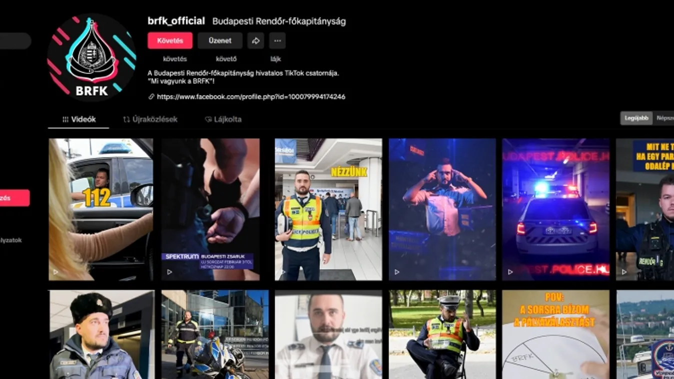 Felment a TikTokra a BRFK és ott is maradt