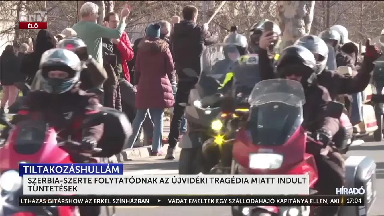 SZERBIA-SZERTE FOLYTATÓDNAK AZ ÚJVIDÉKI TRAGÉDIA MIATT INDULT EGYETEMISTA TÜNTETÉSEK