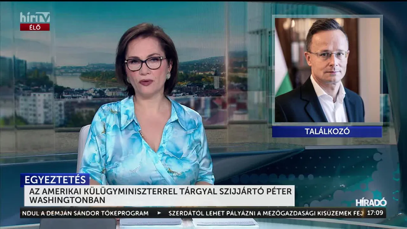 AZ AMERIKAI KÜLÜGYMINISZTERREL TÁRGYAL SZIJJÁRTÓ PÉTER WASHINGTONBAN