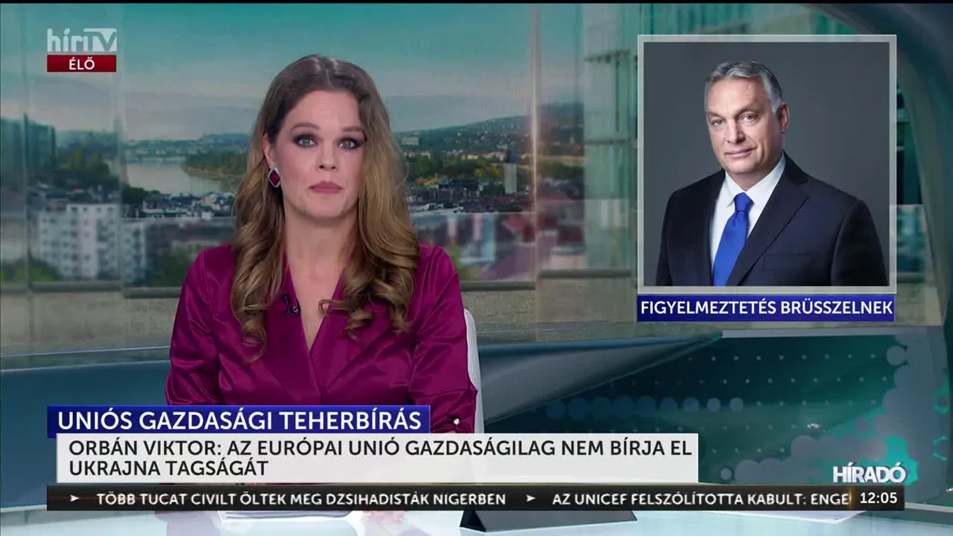 ORBÁN VIKTOR: AZ EURÓPAI UNIÓ GAZDASÁGILAG NEM BÍRJA EL UKRAJNA TAGSÁGÁT