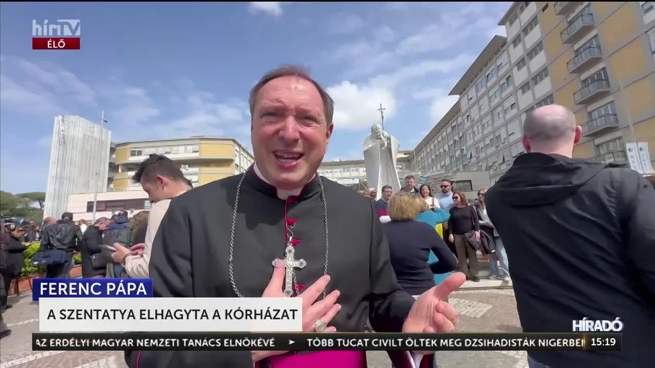 Ferenc pápa elhagyhatta a Gemelli klinikát + videó