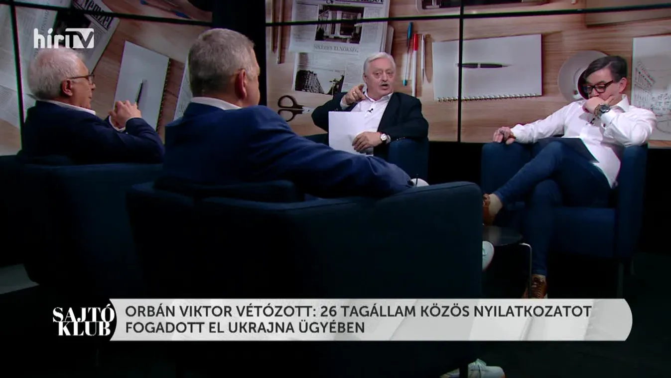 Sajtóklub - Orbán Viktor vétózott: 26 tagállam közös nyilatkozatot fogadott el Ukrajna ügyében + videó