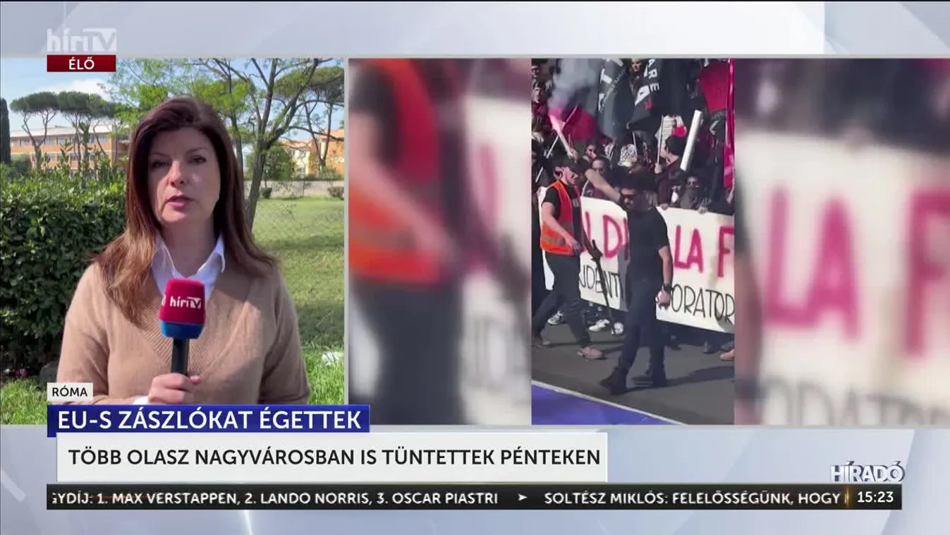 Több olasz nagyárosban is tüntettek pénteken + videó