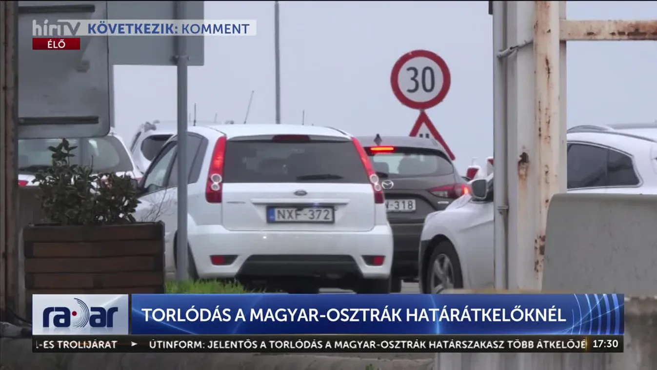 Radar – Torlódás a magyar-osztrák határátkelőknél