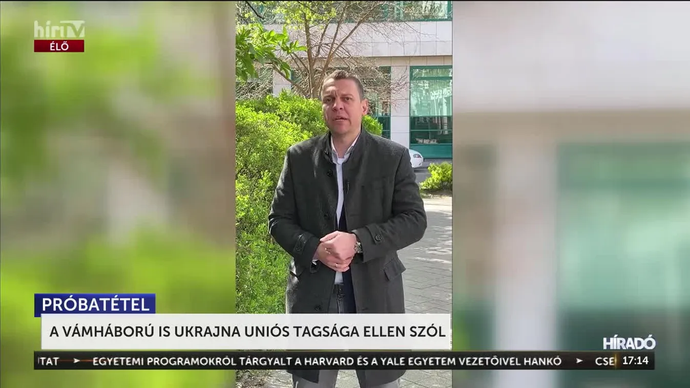 Menczer Tamás: Az Amerika és Európa közötti vámháború is Ukrajna uniós tagsága ellen szól + videó