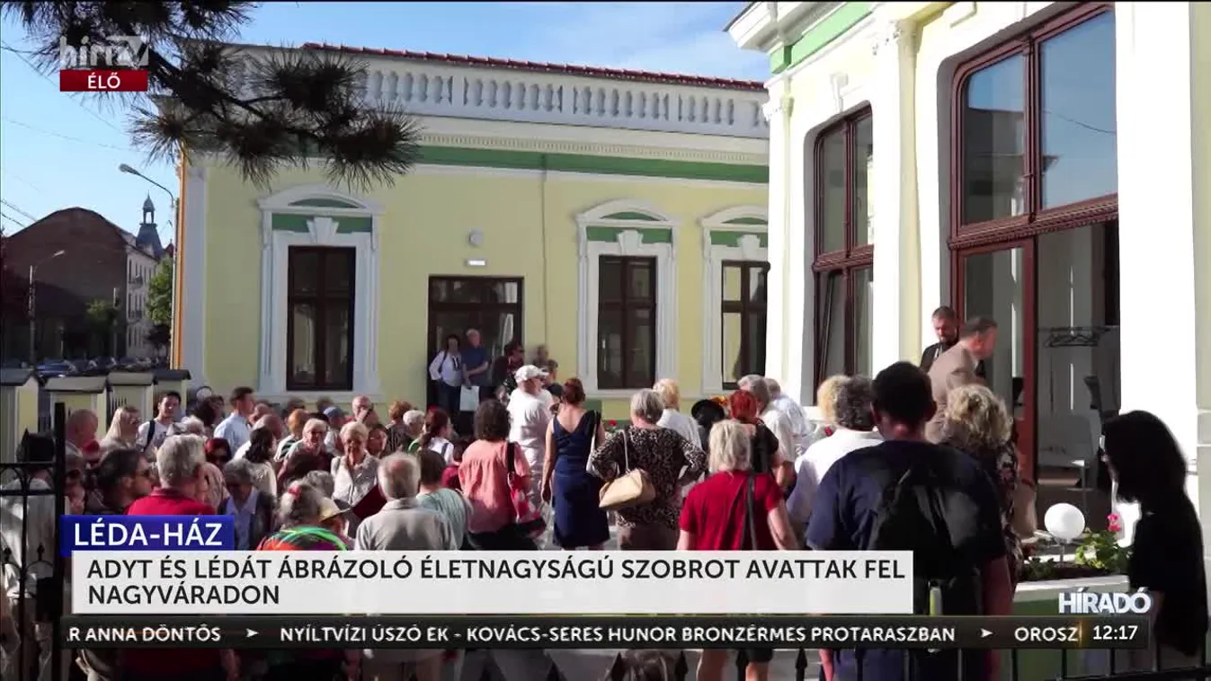 Adyt és Lédát ábrázoló életnagyságú szobrot avattak fel Nagyváradon