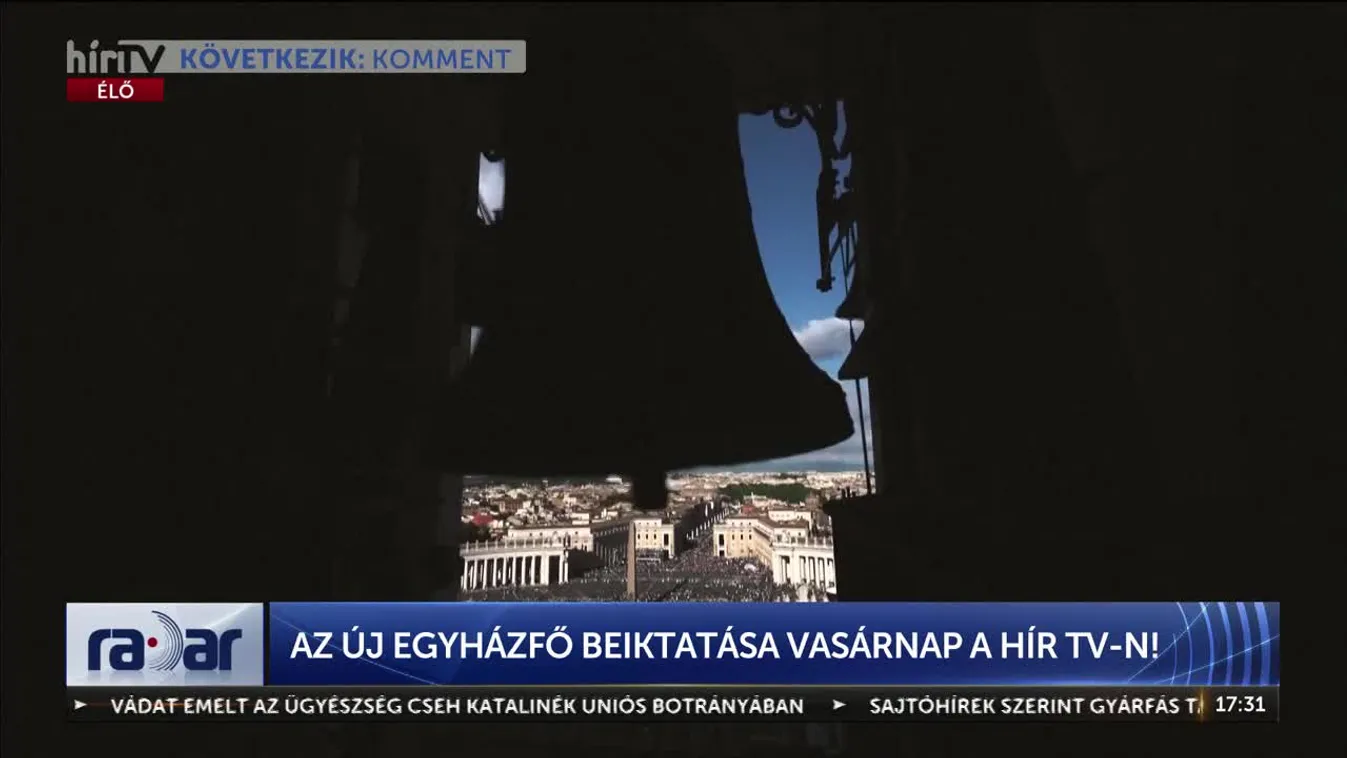 Radar – Az új egyházfő beiktatása vasárnap a HírTV-n