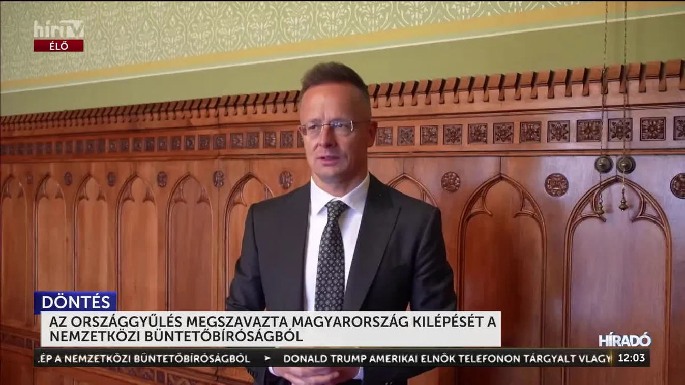 Megszavazta a parlament, Magyarország kilép a Nemzetközi Büntetőbíróságból + videó