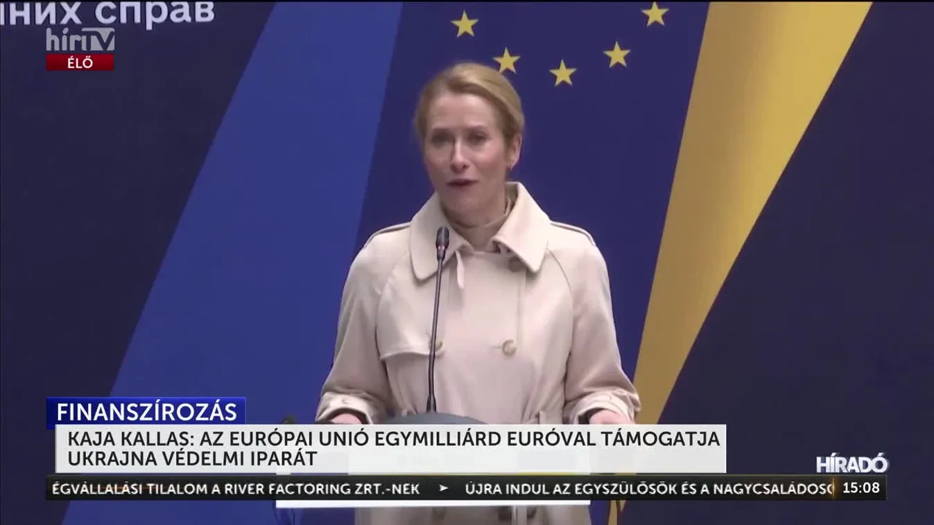 Kaja Kallas: Az Európai Unió egymilliárd euróval támogatja Ukrajna védelmi iparát + videó