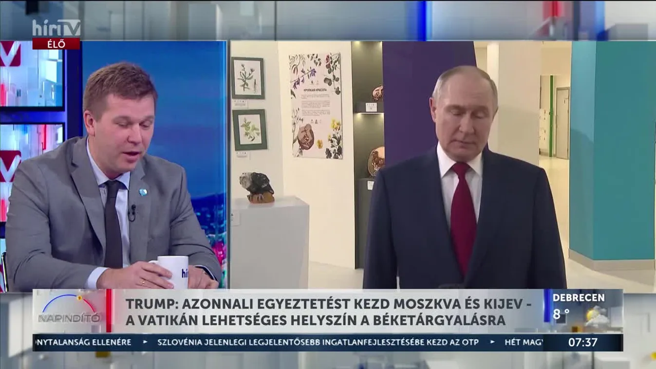PUTYIN ÉS TRUMP A BÉKÉRŐL EGYEZTETETT: OROSZORSZÁG IS A VÁLSÁG BÉKÉS RENDEZÉSÉT TÁMOGATJA