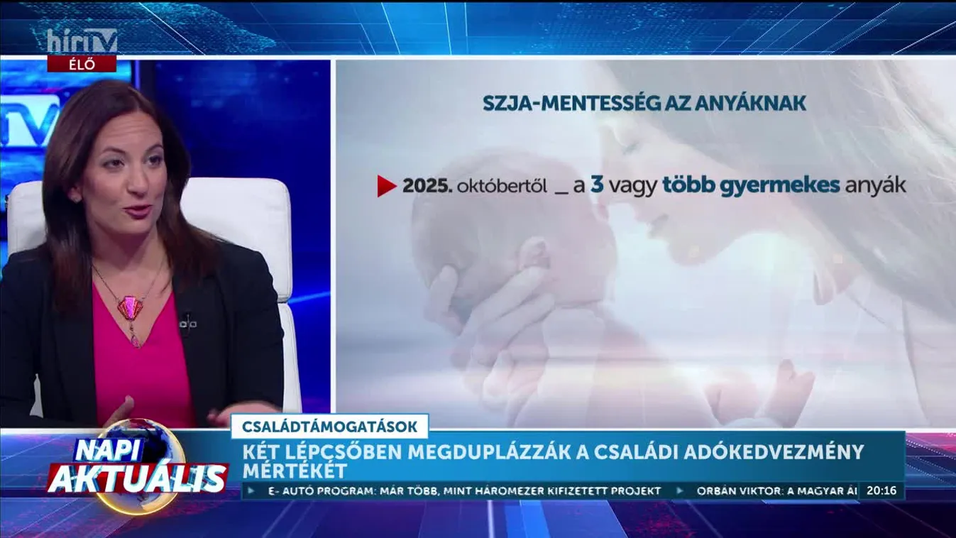 Napi aktuális - Elfogadta az Országgyűlés az anyák szja-mentességével kapcsolatos törvényjavaslatokat