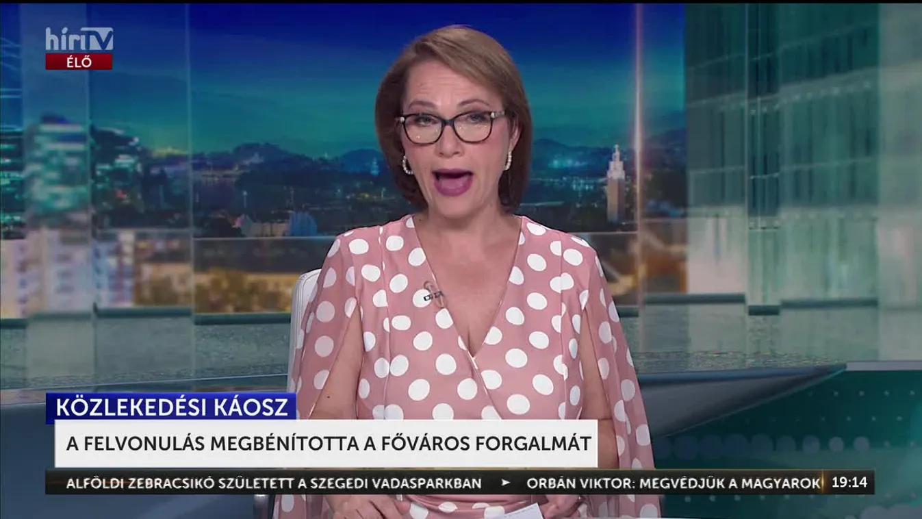 A felvonulás megbénította a főváros forgalmát