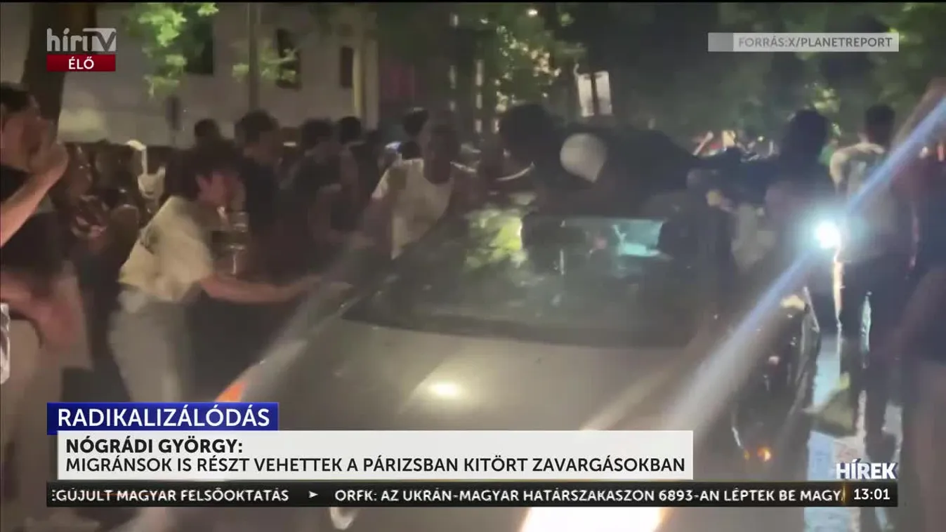 Nógrádi György: A migránsok is szerepet játszhattak a Párizsban kitört zavargásokban