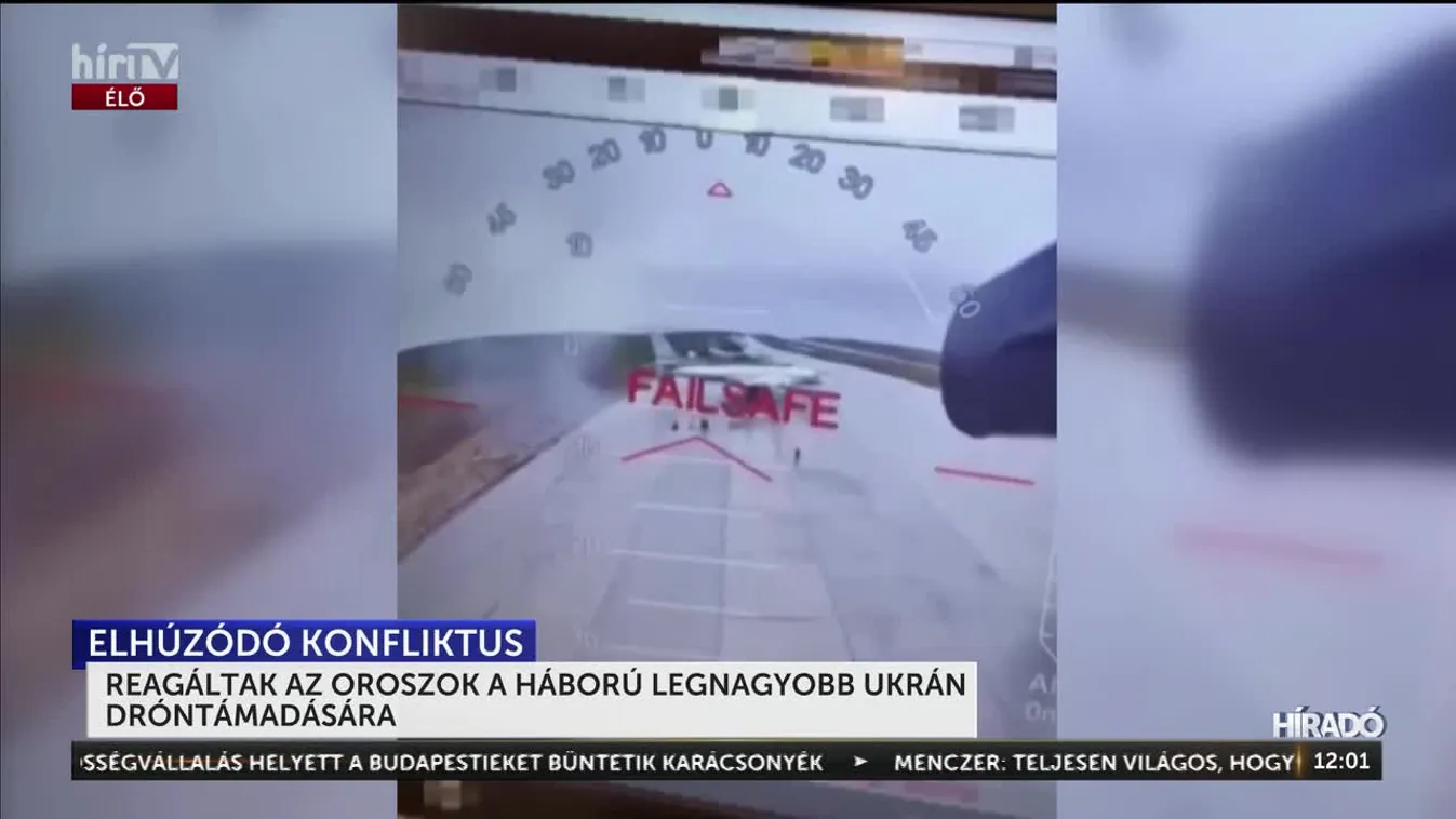 REAGÁLTAK AZ OROSZOK A HÁBORÚ LEGNAGYOBB UKRÁN DRÓNTÁMADÁSÁRA