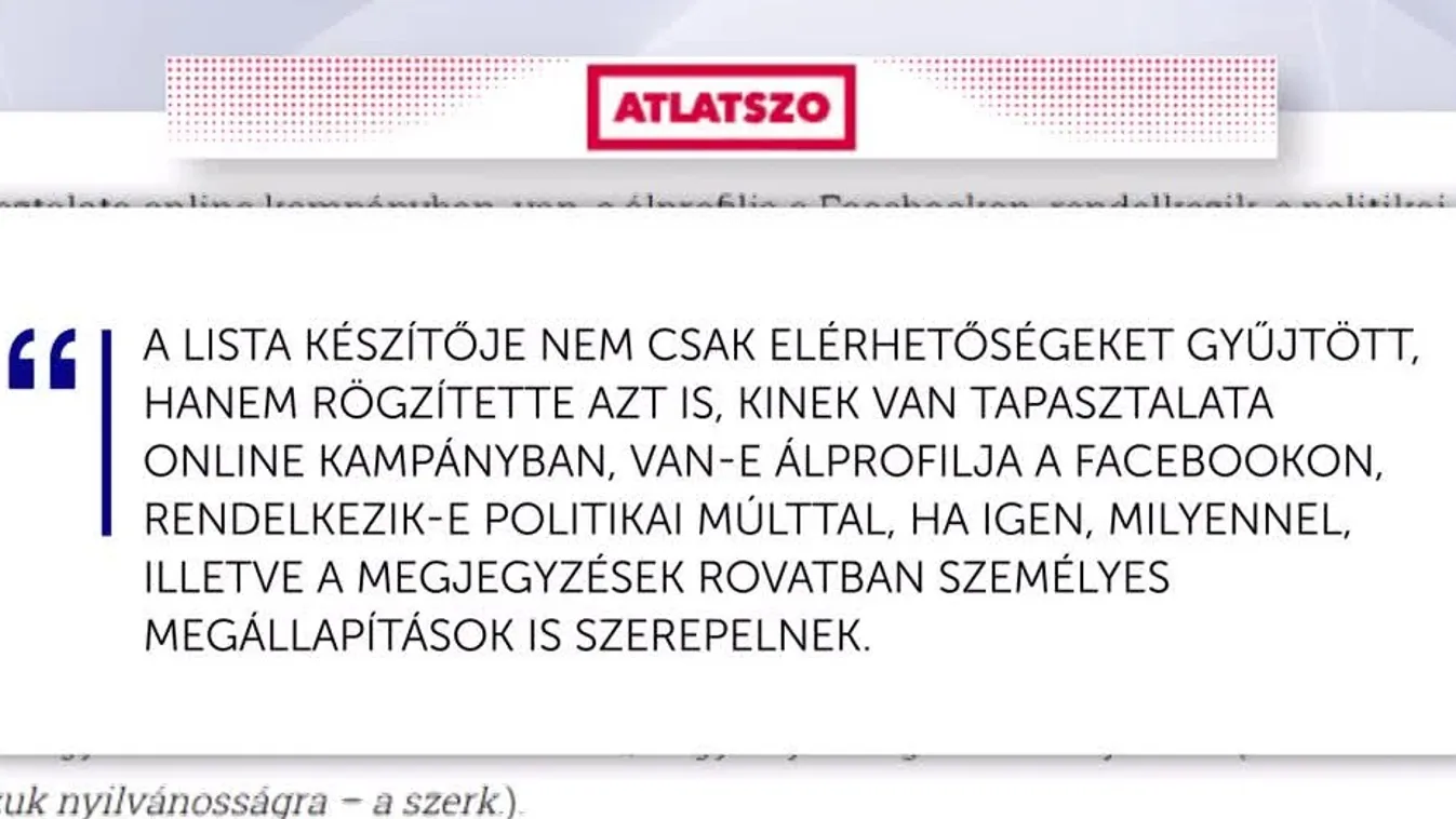 Támogatóikat, szimpatizánsaikat osztályozták és minősítették a Tisza Pártban + videó