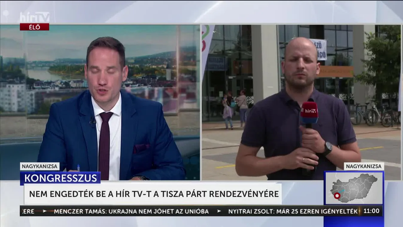 NEM ENGEDTÉK BE A HÍR TV-T A TISZA PÁRT RENDEZVÉNYÉRE