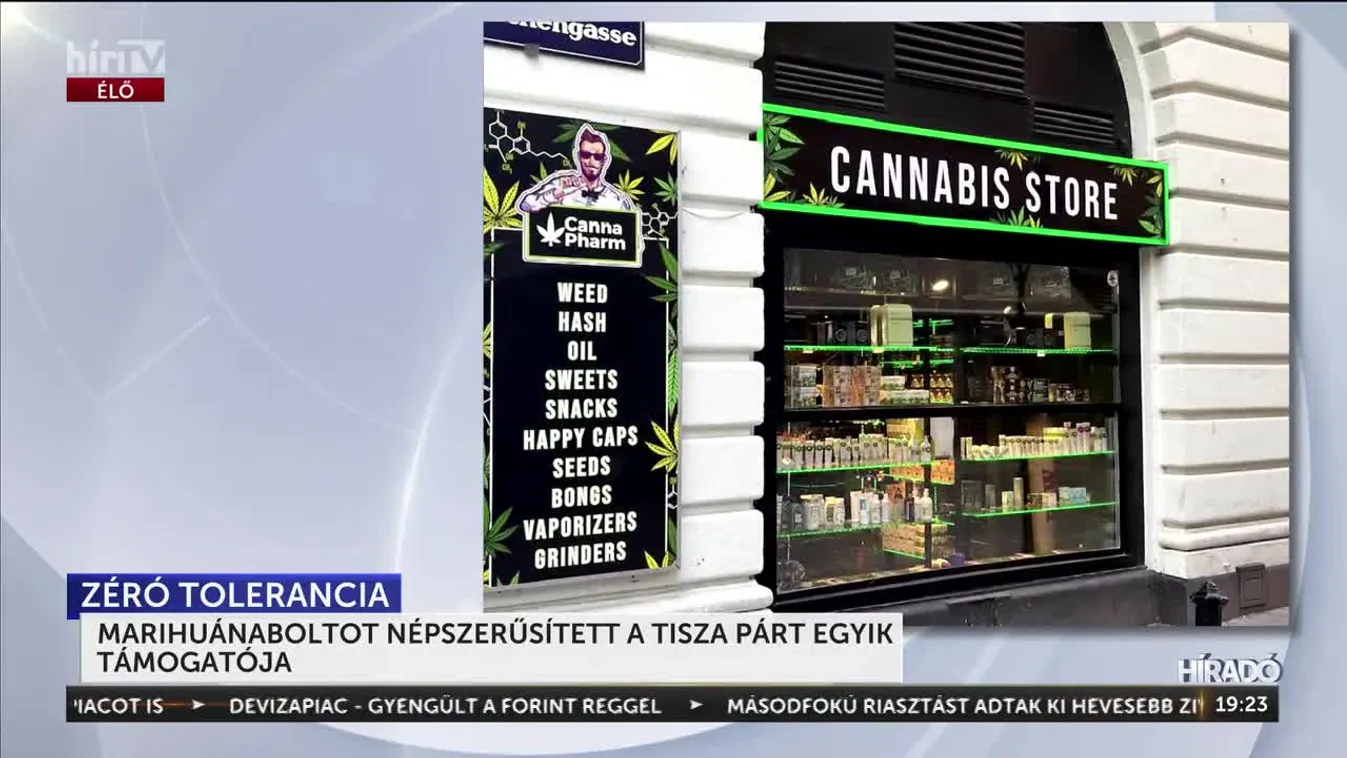 Marihuánaboltot népszerűsített a Tisza Párt egyik támogatója