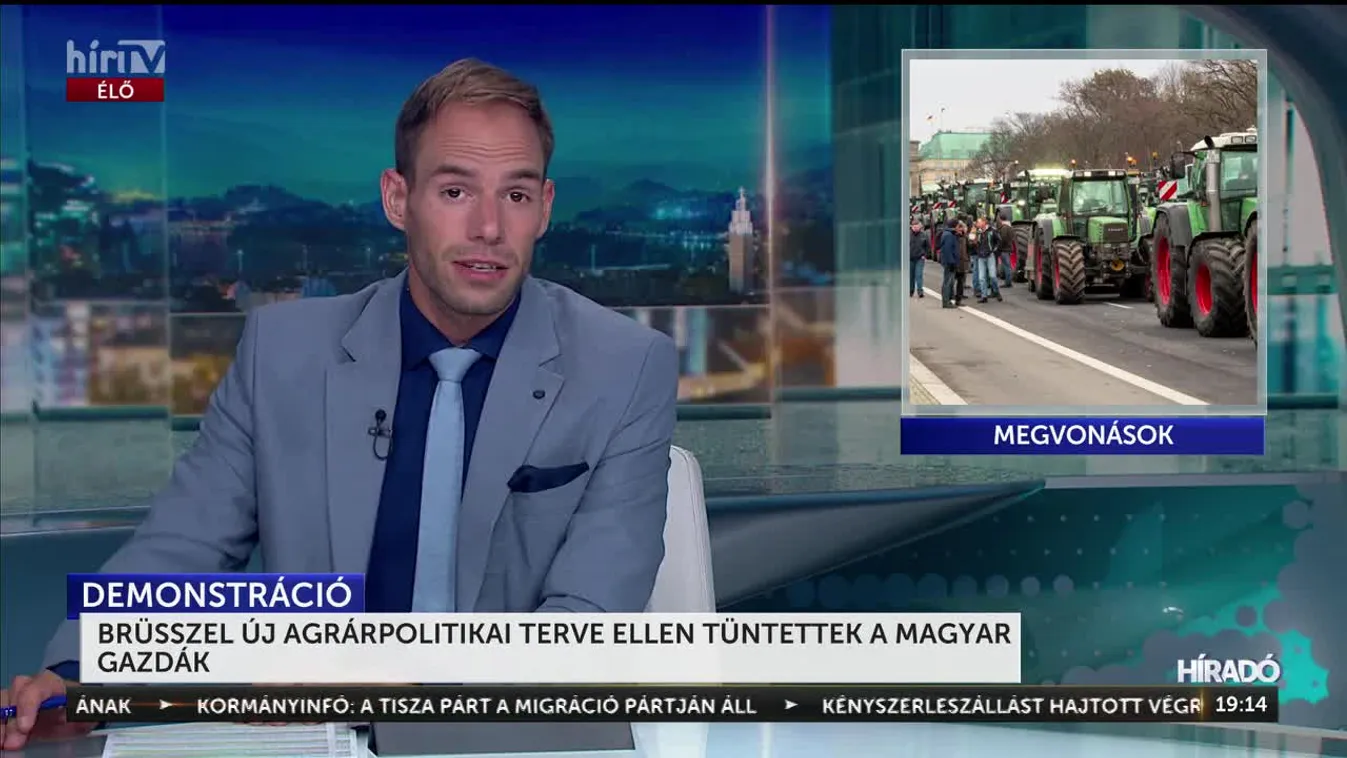 BRÜSSZEL ÚJ AGRÁRPOLITIKAI TERVE ELLEN TÜNTETTEK A MAGYAR GAZDÁK