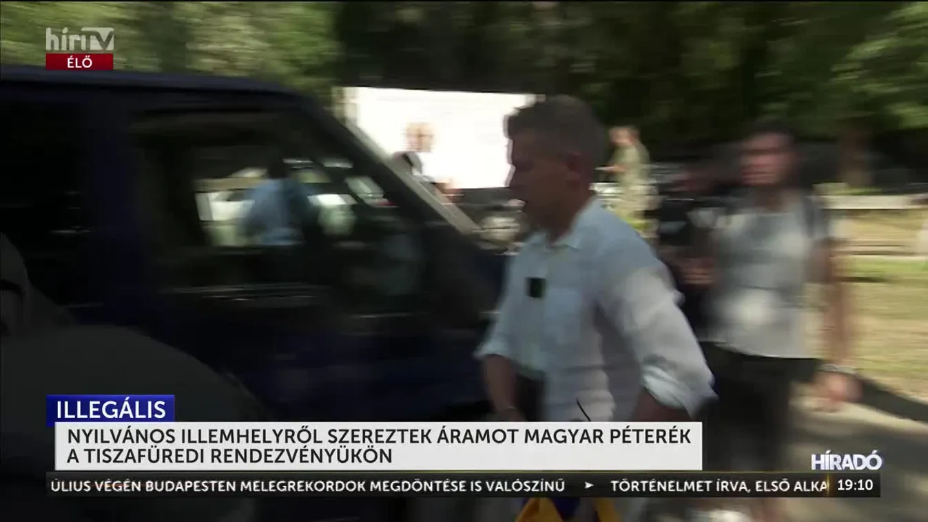 Magyar Péterék egy nyilvános illemhelyből használtak áramot, amiért nem fizettek