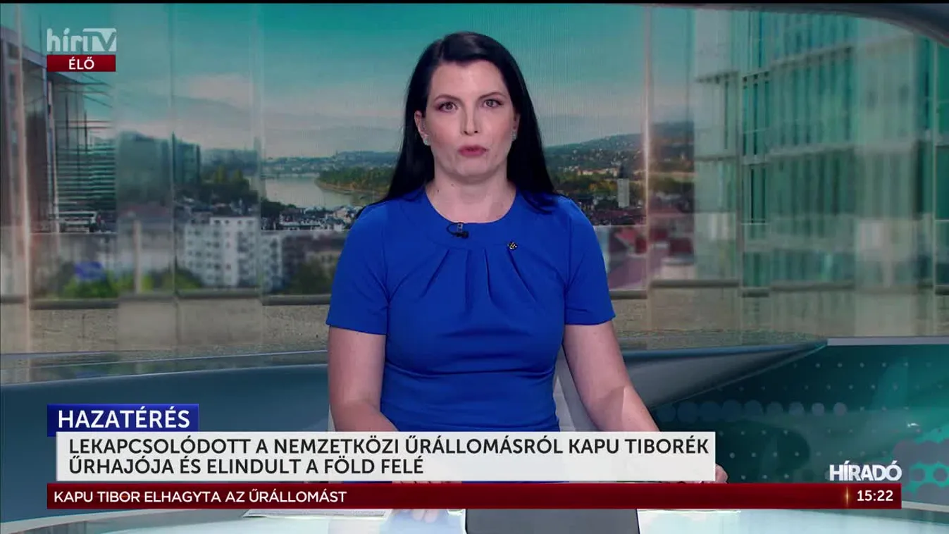 LEKAPCSOLÓDOTT A NEMZETKÖZI ŰRÁLLOMÁSRÓL KAPU TIBORÉK ŰRHAJÓJA ÉS ELINDULT A FÖLD FELÉ