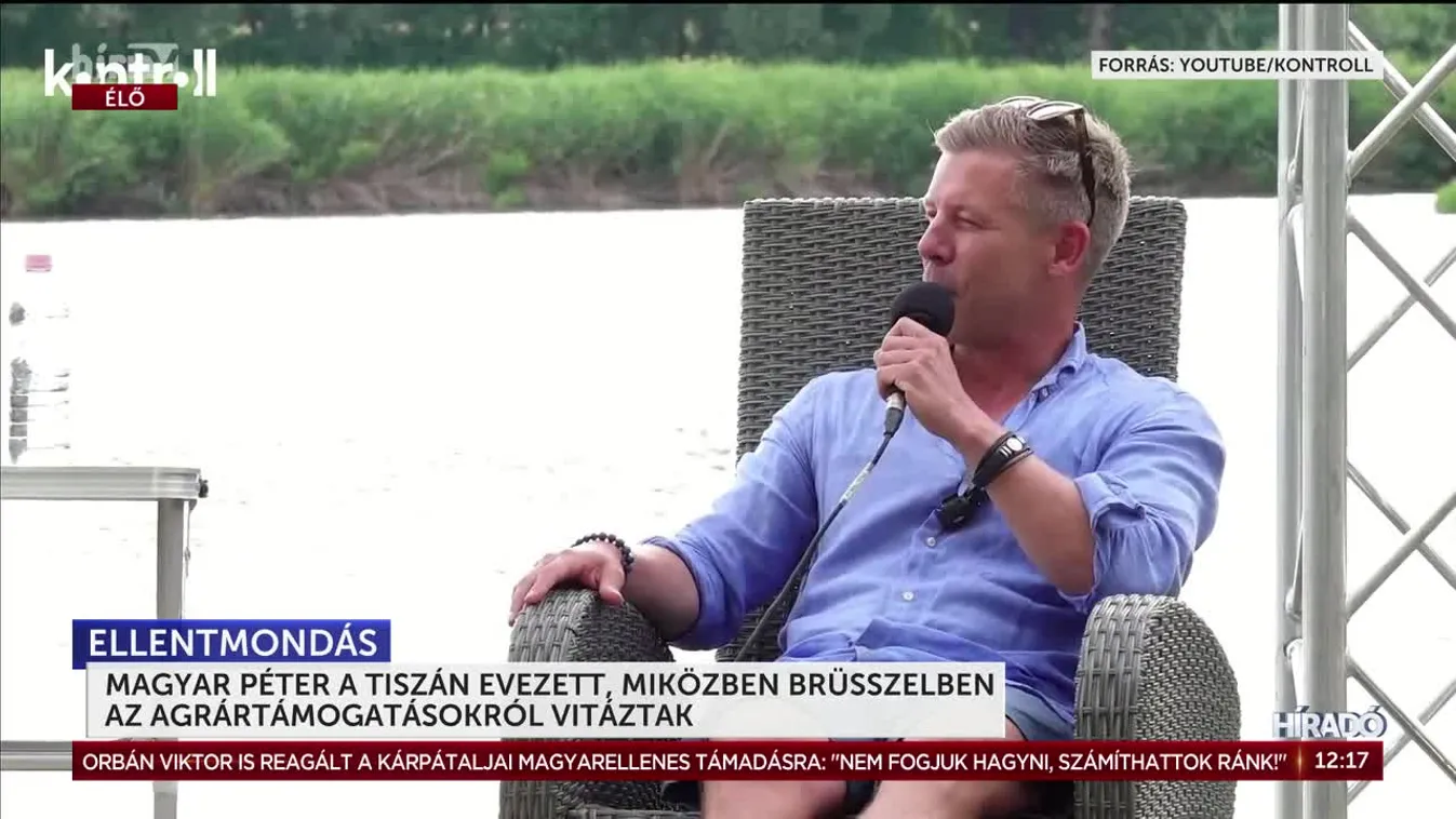 MAGYAR PÉTER A TISZÁN EVEZETT, MIKÖZBEN BRÜSSZELBEN AZ AGRÁRTÁMOGATÁSOKRÓL VITÁZTAK